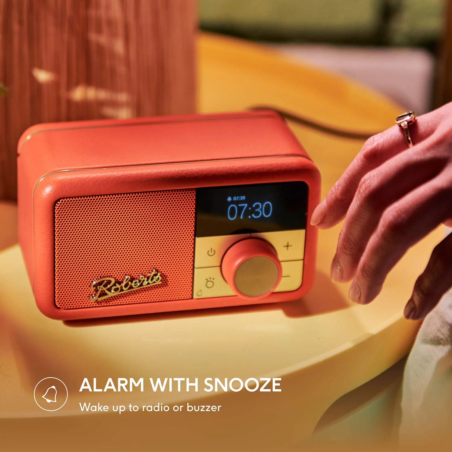 Roberts Revival Petite 2 DAB Radio & Portable Bluetooth Speaker in Pop Orange - Image 3