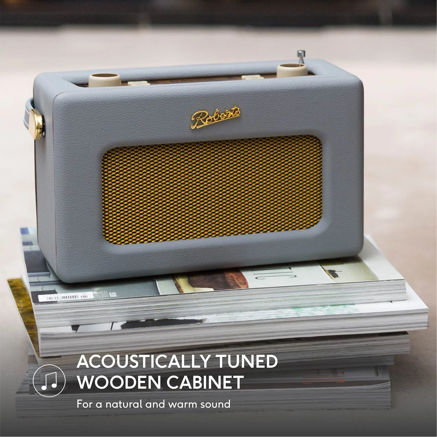 Roberts Revival RD70 DAB/FM Radio with Bluetooth in Dove Grey - Image 3