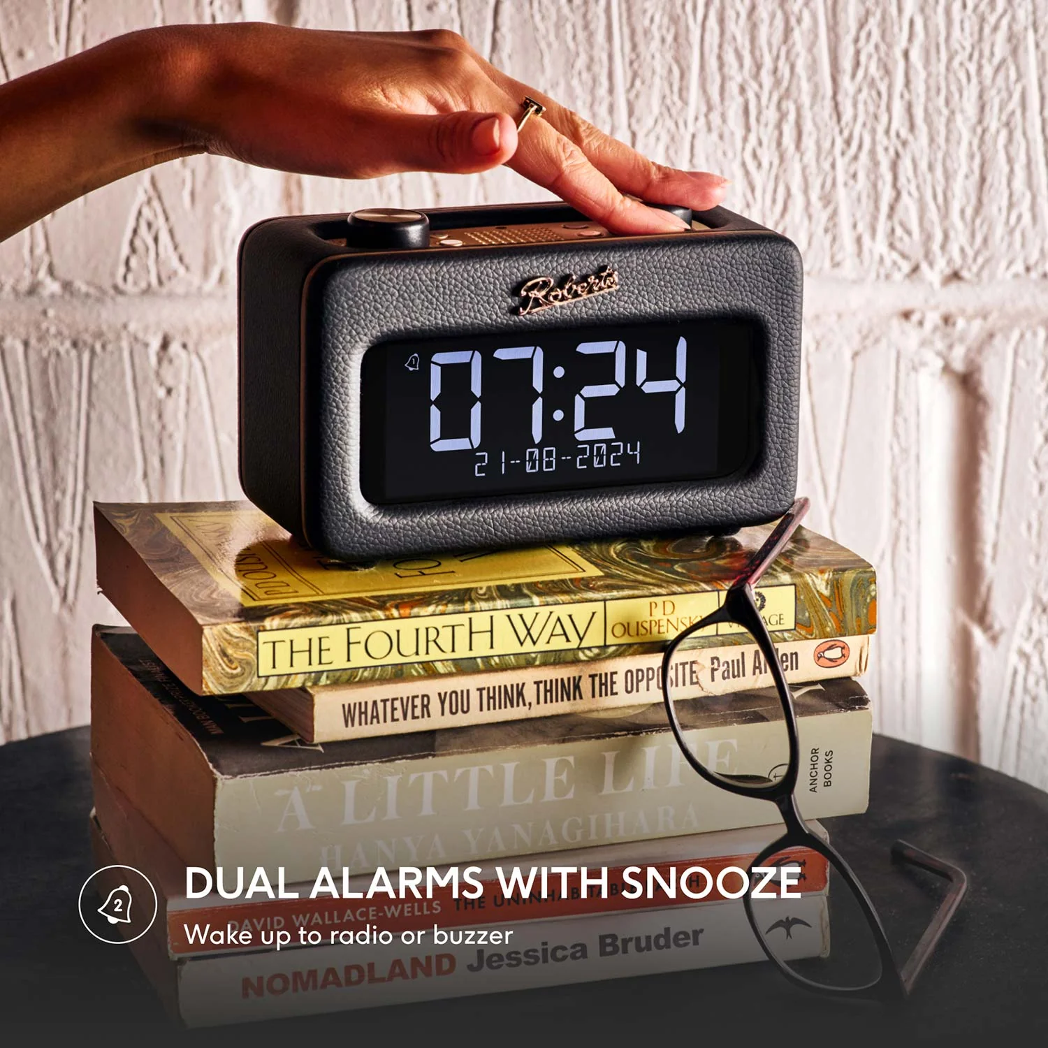 Roberts Revival Rest DAB Radio Alarm Clock, Black - Image 3