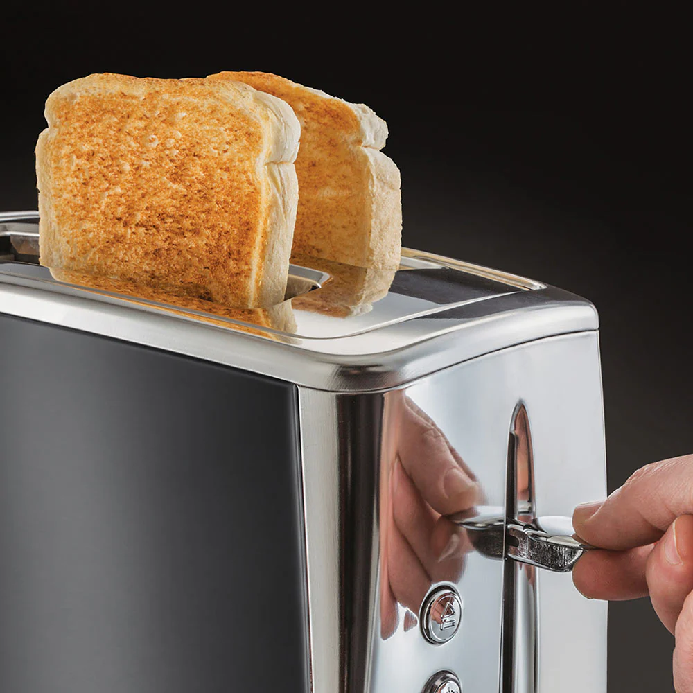 Russell Hobbs Luna 2 Slice Toaster in Grey - Image 4