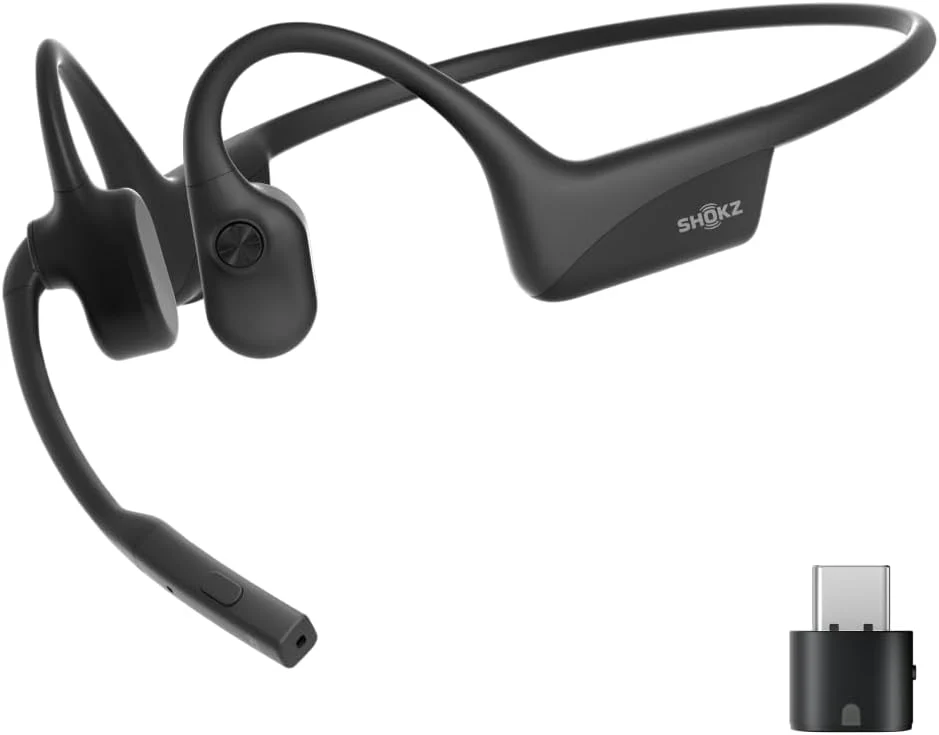 SHOKZ OpenComm 2UC Wireless Bone Conduction Bluetooth Headset (With USB-C adapter)