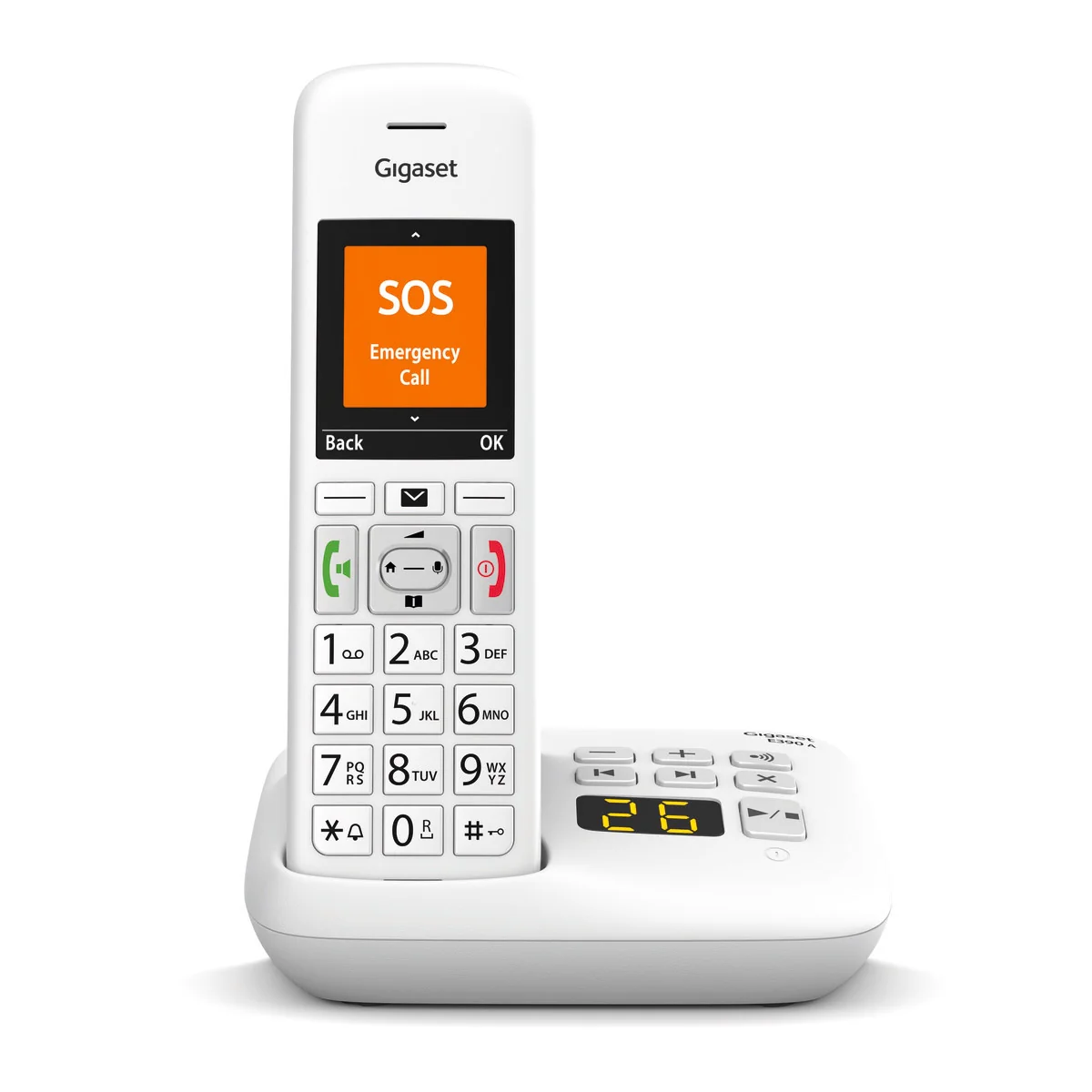 Gigaset Premium E390A Cordless Phone, Quad Handset with Big Buttons - Image 3