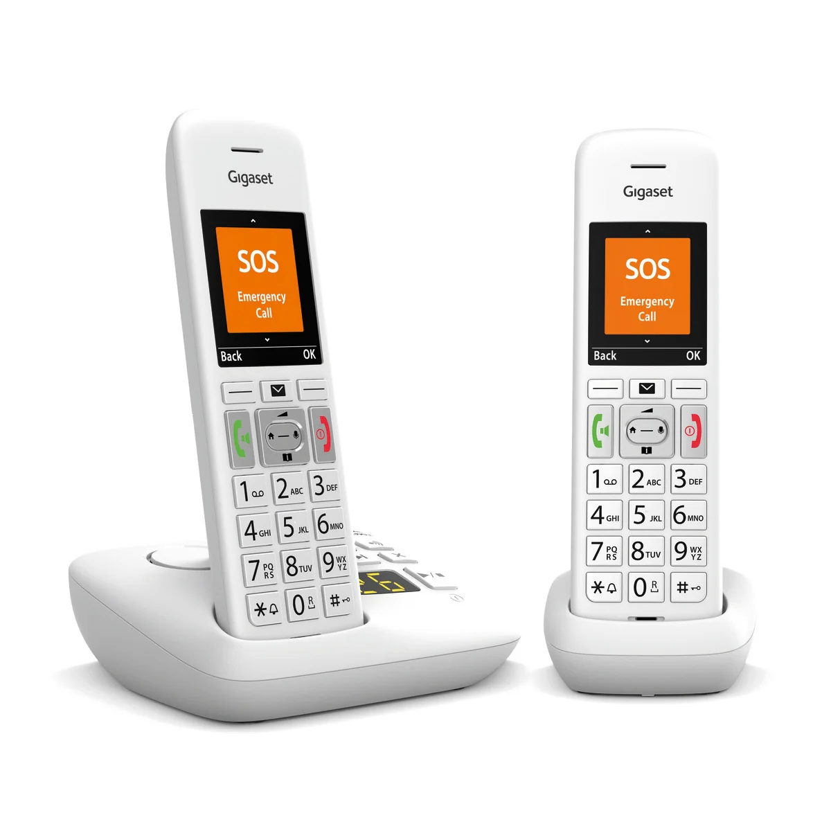 Gigaset Premium E390A Cordless Phone, Twin Handset with Big Buttons