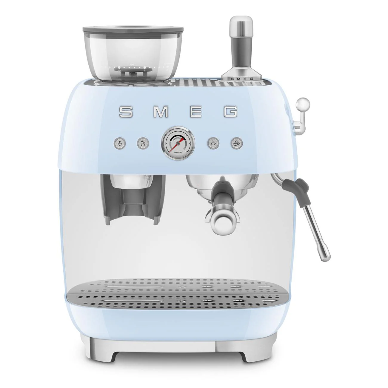 Smeg EGF03 Espresso Coffee Machine in Pastel Blue