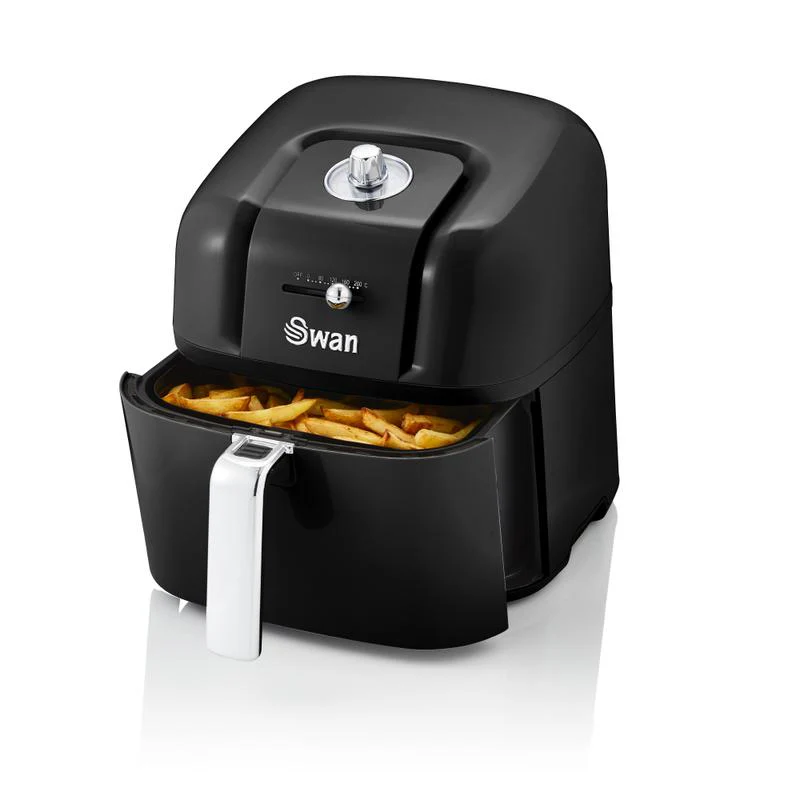 Swan Retro Manual Air Fryer in Black