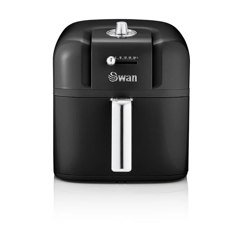 Swan Retro Manual Air Fryer in Black - Image 2