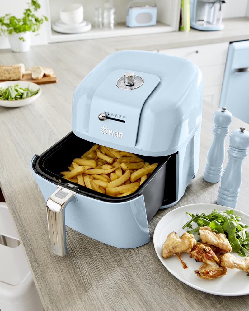 Swan Retro Manual Air Fryer in Blue - Image 5