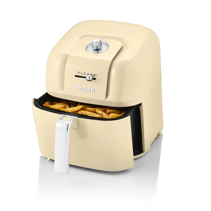 Swan Retro Manual Air Fryer in Cream