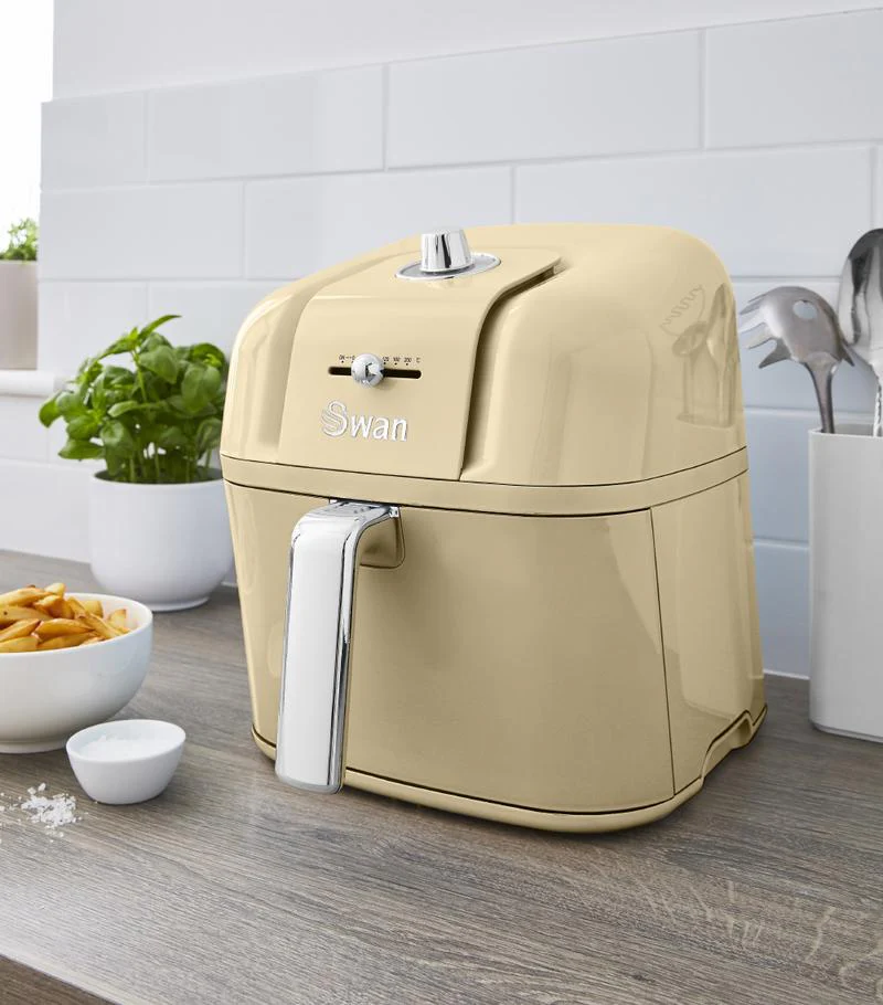 Swan Retro Manual Air Fryer in Cream - Image 4