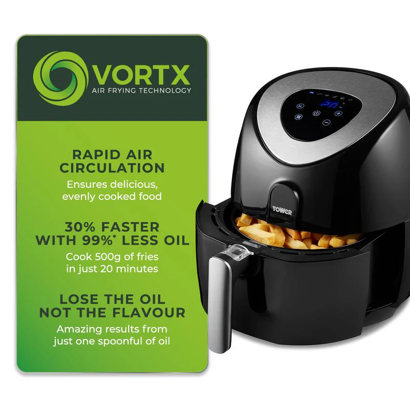Tower 1500W 4.3 Litre Digital Air Fryer - Image 3