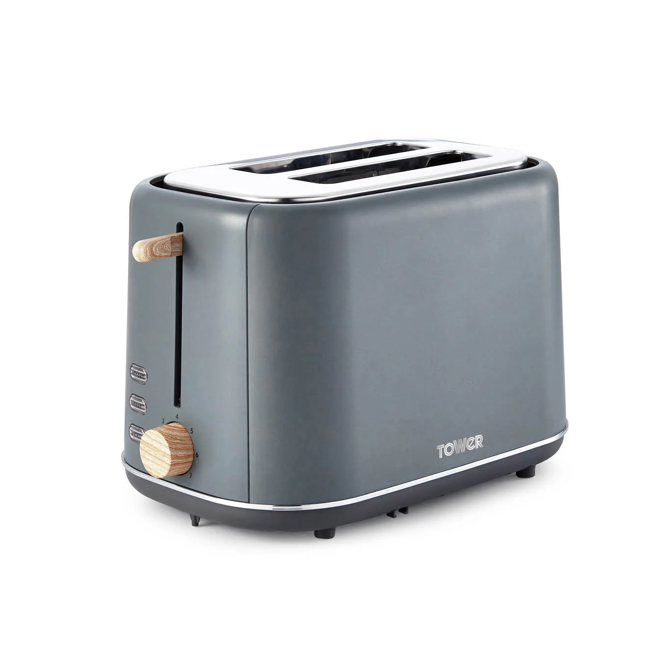 Tower Scandi 2 Slice Toaster in Grey