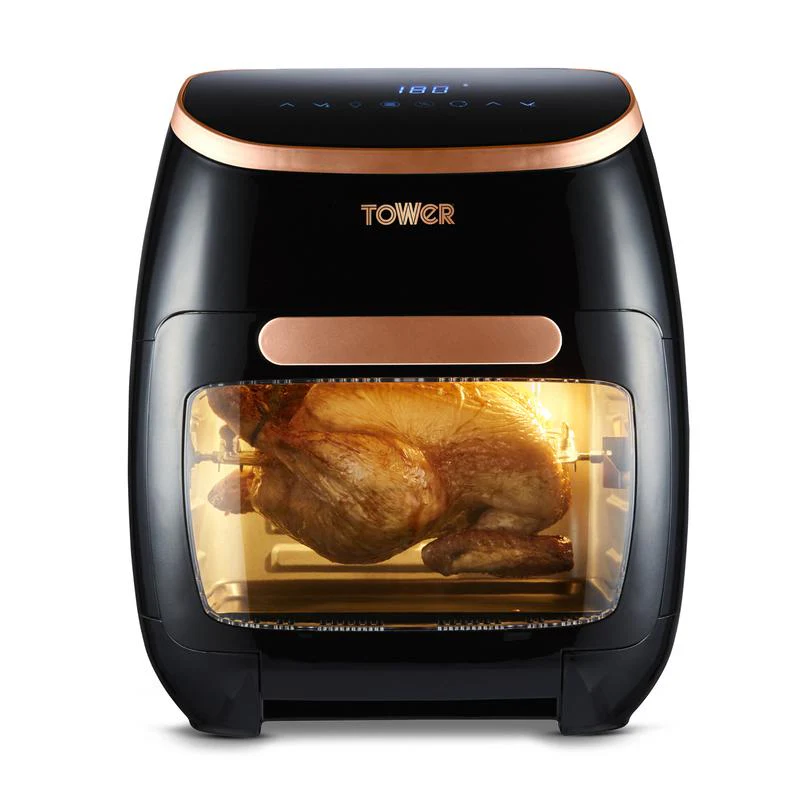 Tower Xpress Pro 2000W 11 Litre 5-in-1 Rose Gold Digital Air Fryer Oven with Rotisserie