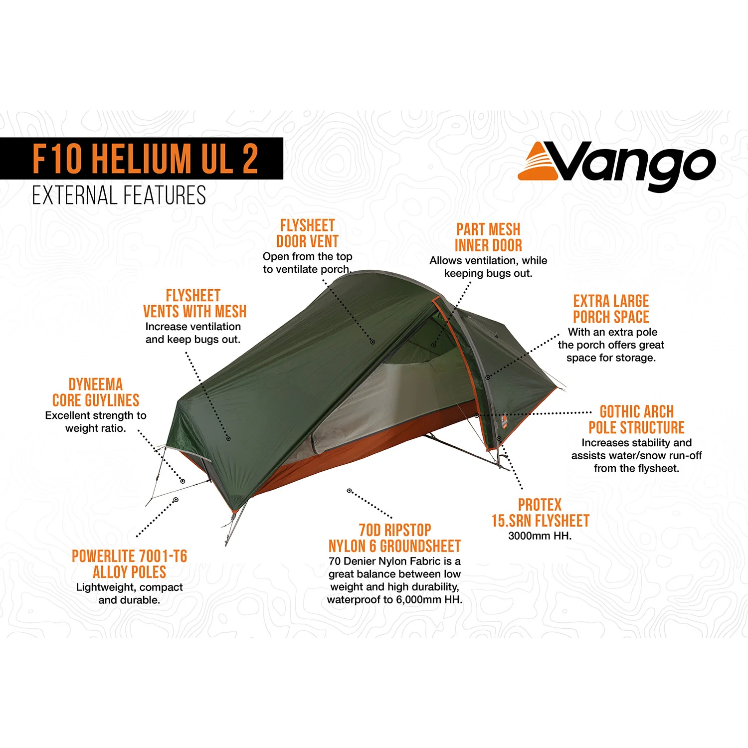 Vango F10 Helium UL 2 Lightweight Tent - Image 3