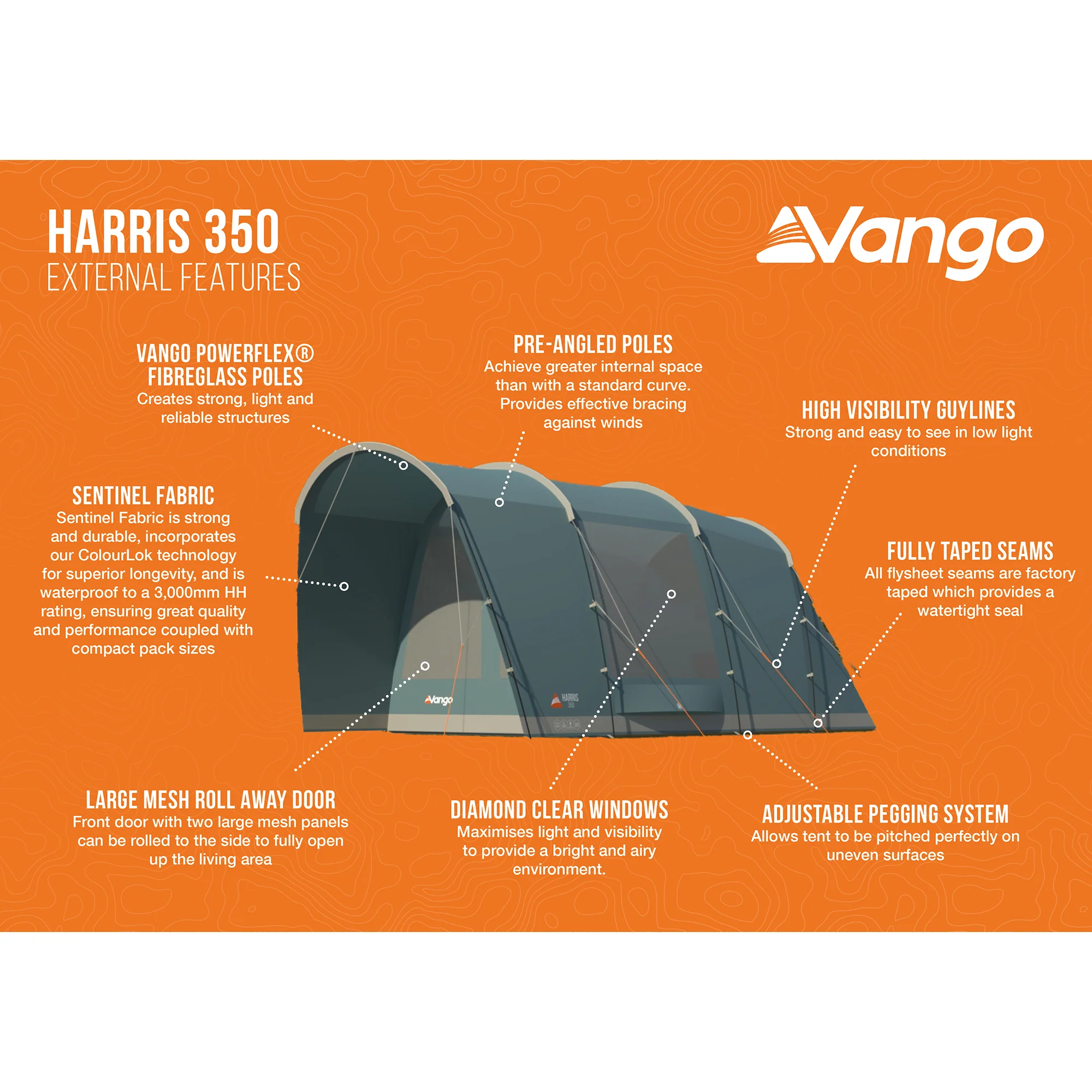 Vango Harris 350 3-Person Family Tent - Image 4
