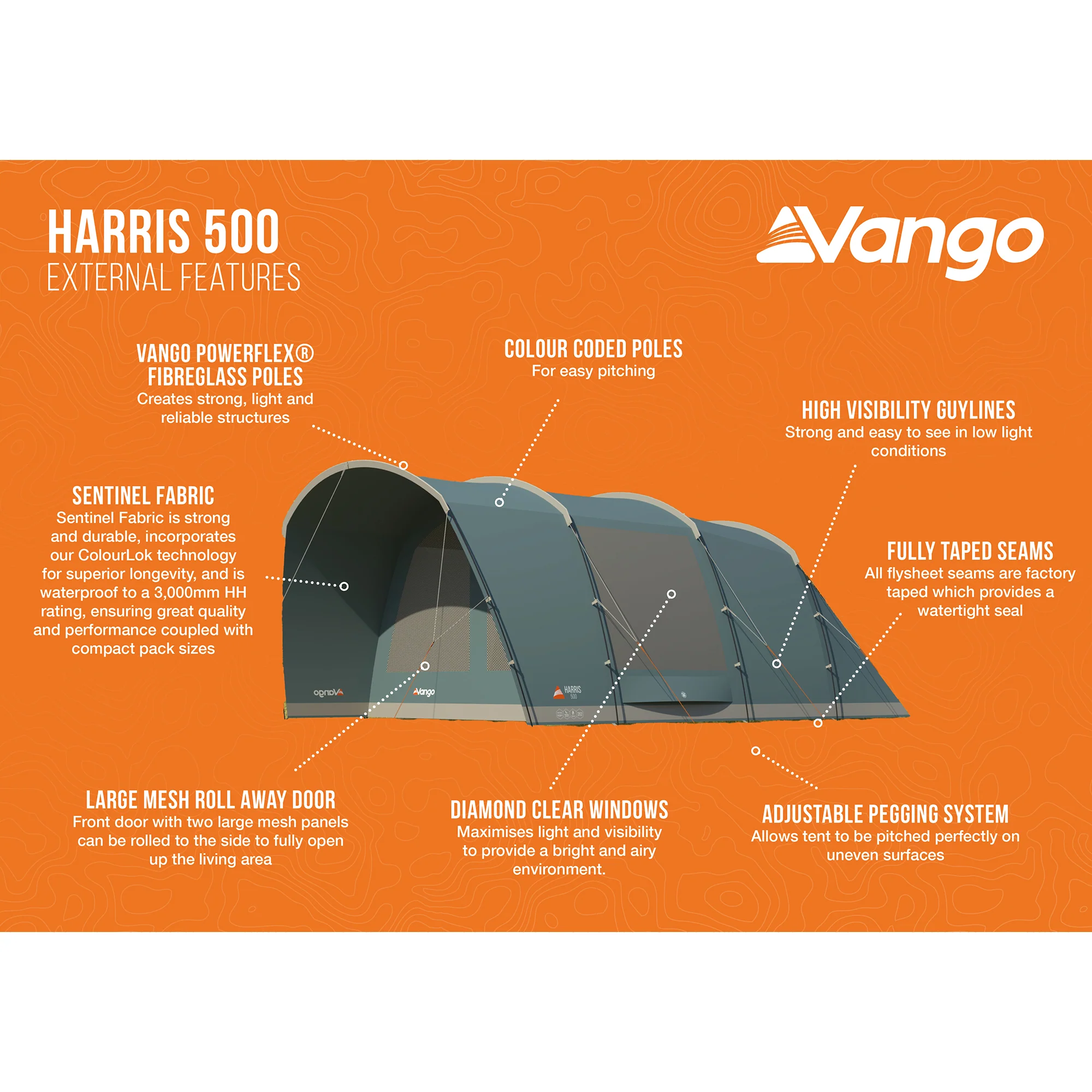 Vango Harris 500 5-Person Family Tent - Image 4