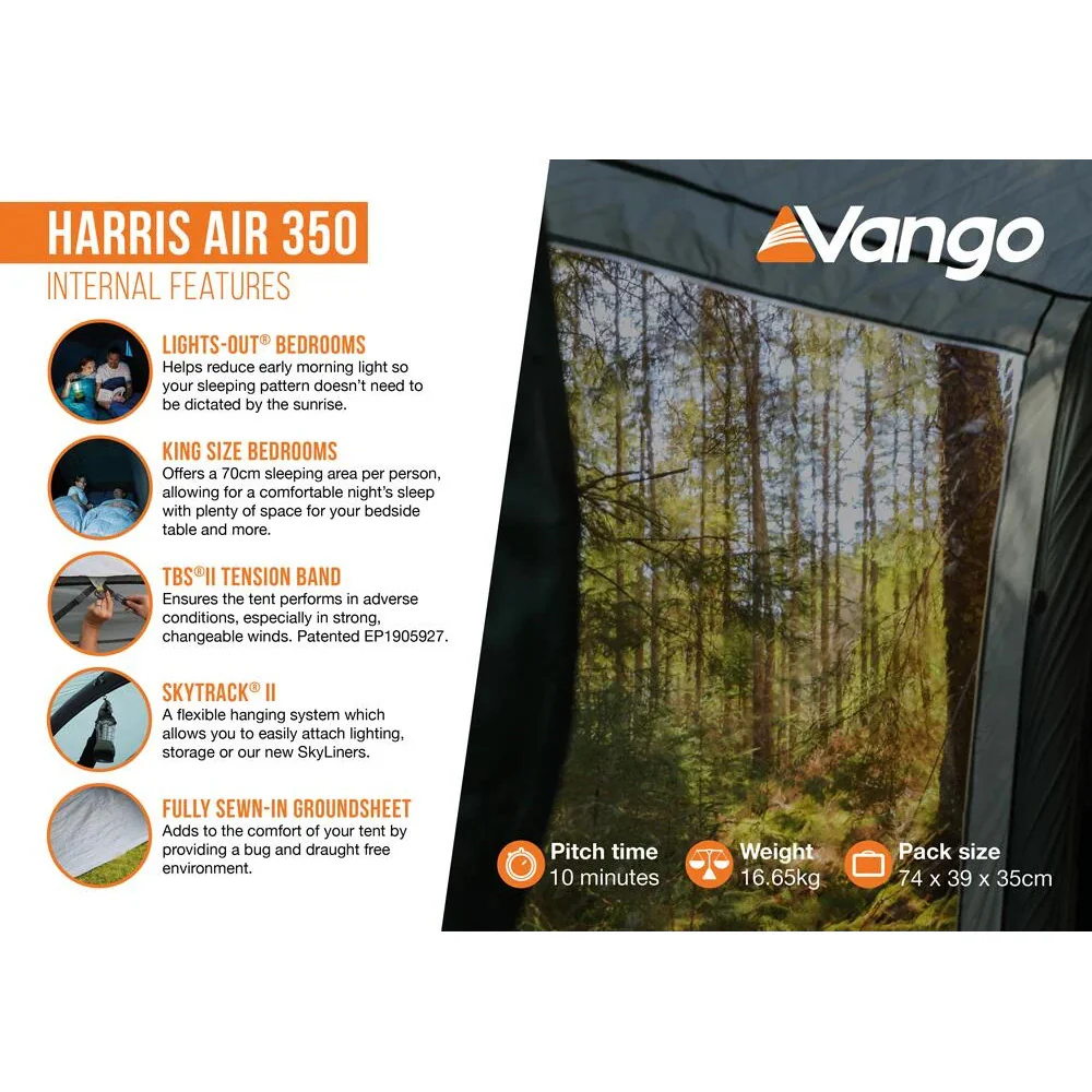 Vango Harris Air 350 AirBeam® 3-Person Tent - Image 4
