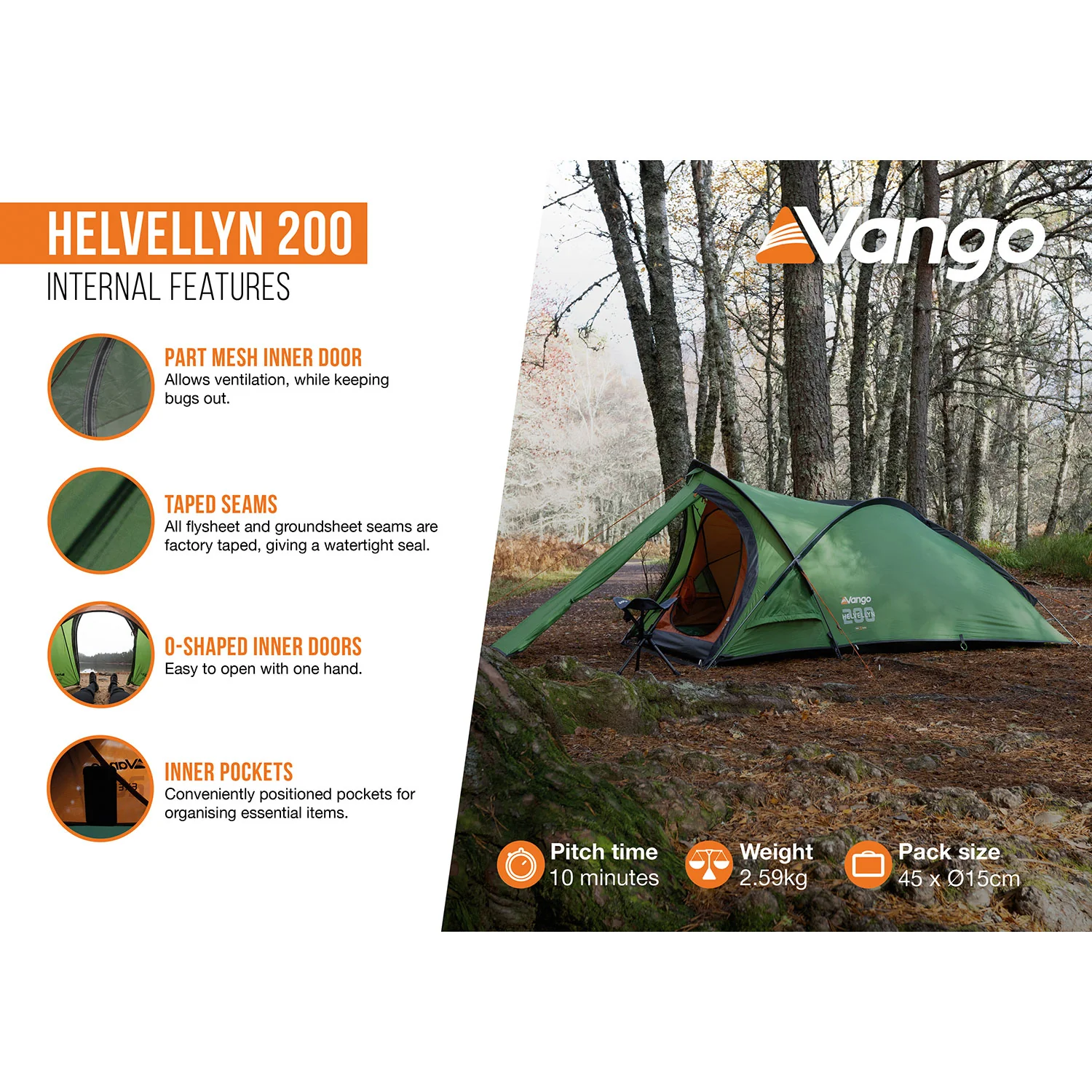 Vango Helvellyn 200 2-Person Tent - Image 3