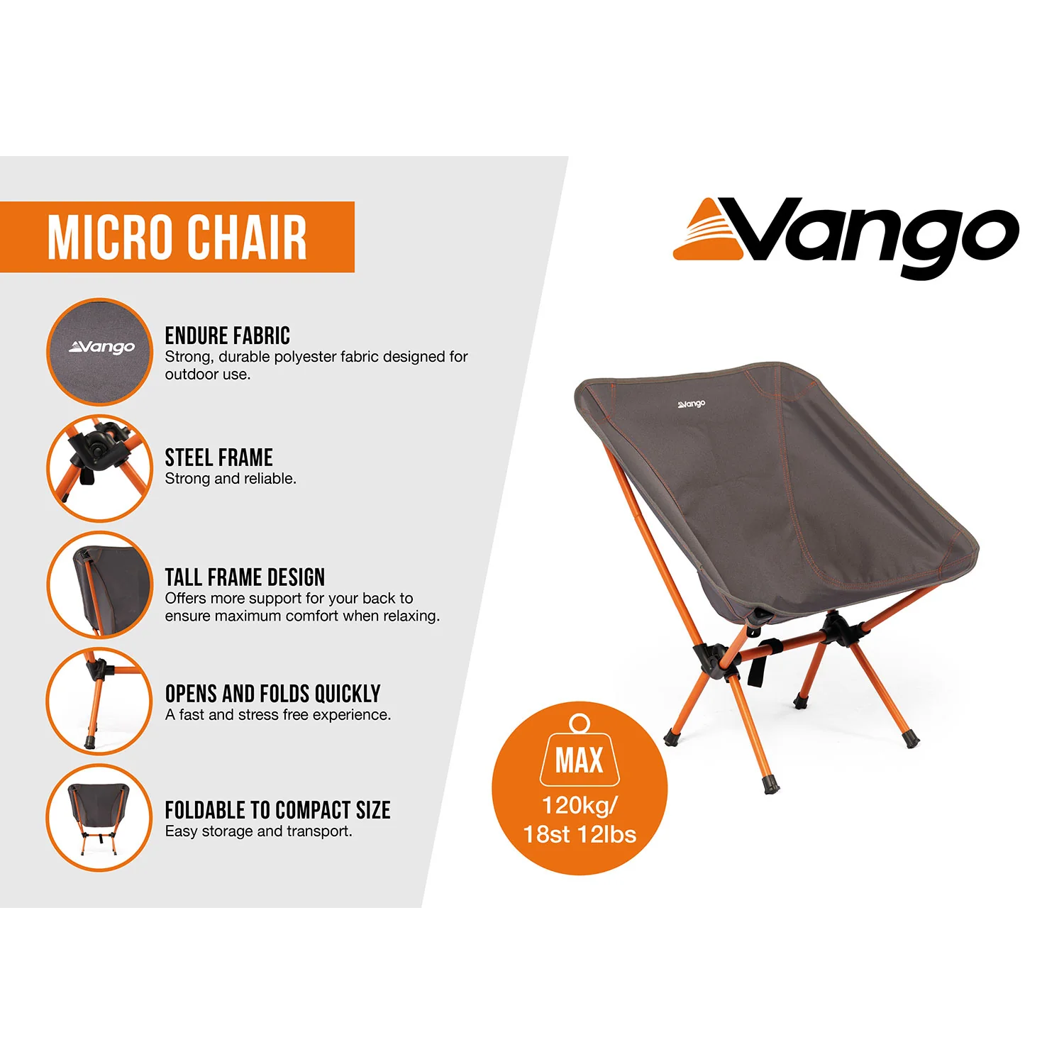 Vango Micro Chair - Excalibur - Image 3