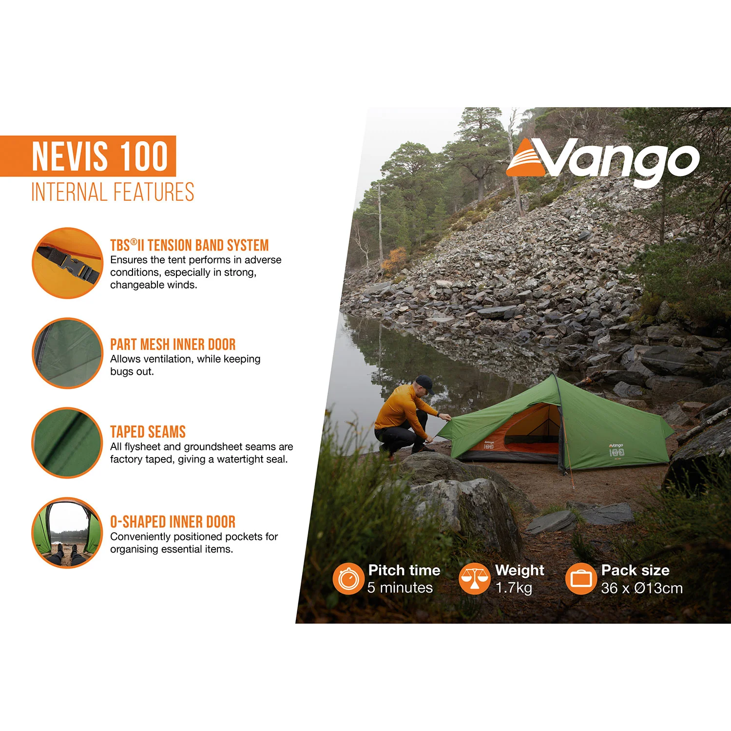 Vango Nevis 100 Solo Backpacking Camping Bundle - Image 6