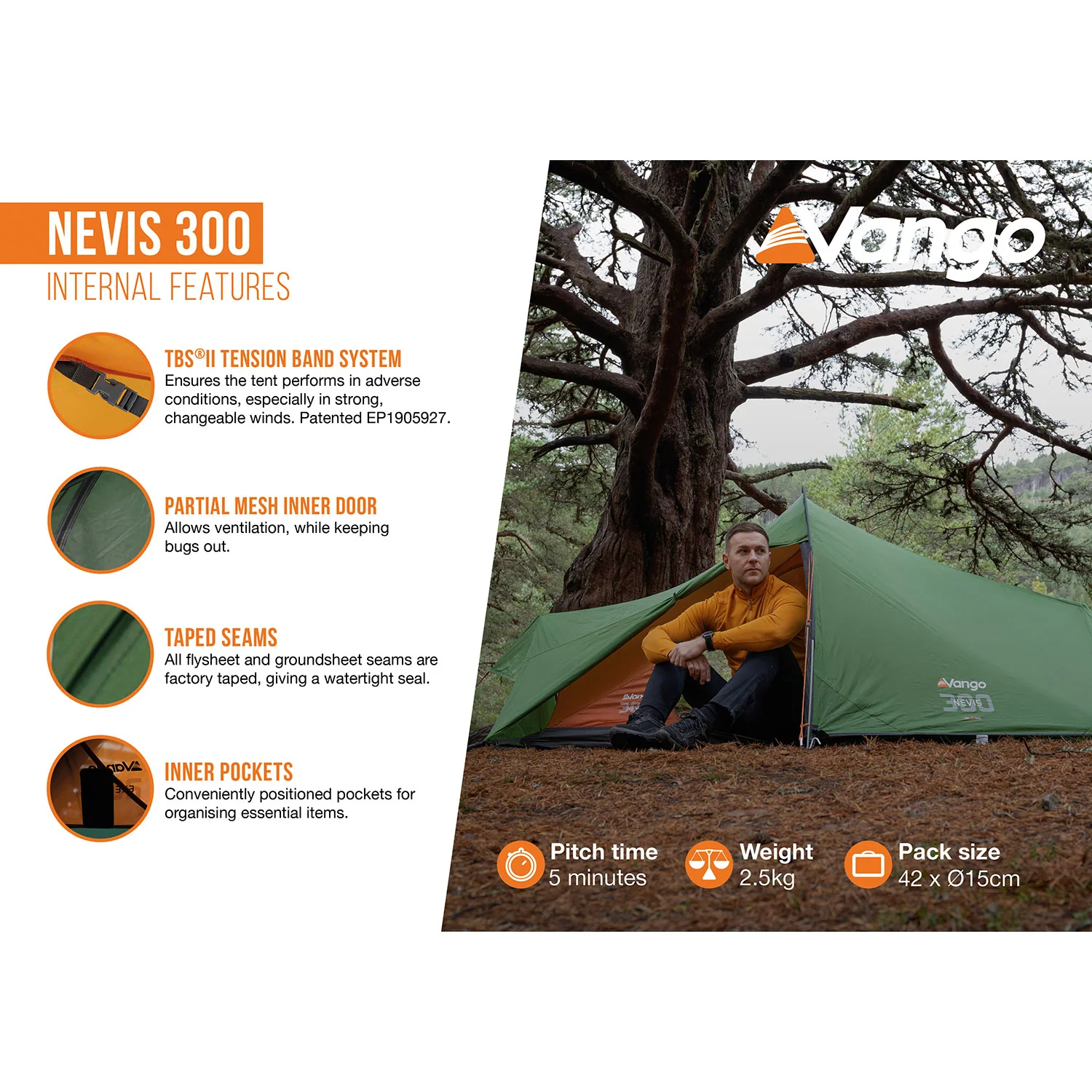Vango Nevis 300 3-Person Tent - Image 3