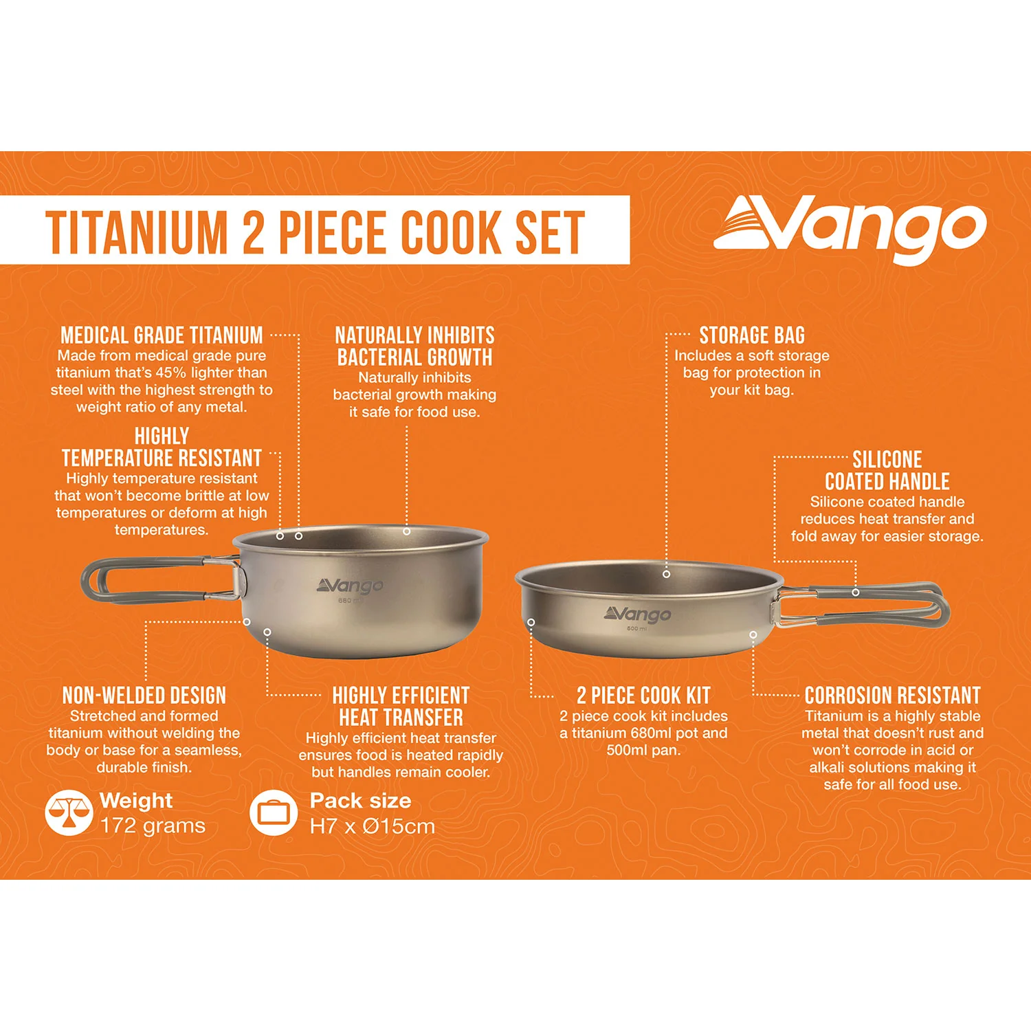 Vango Titanium 2 Piece Cook Set - Image 3