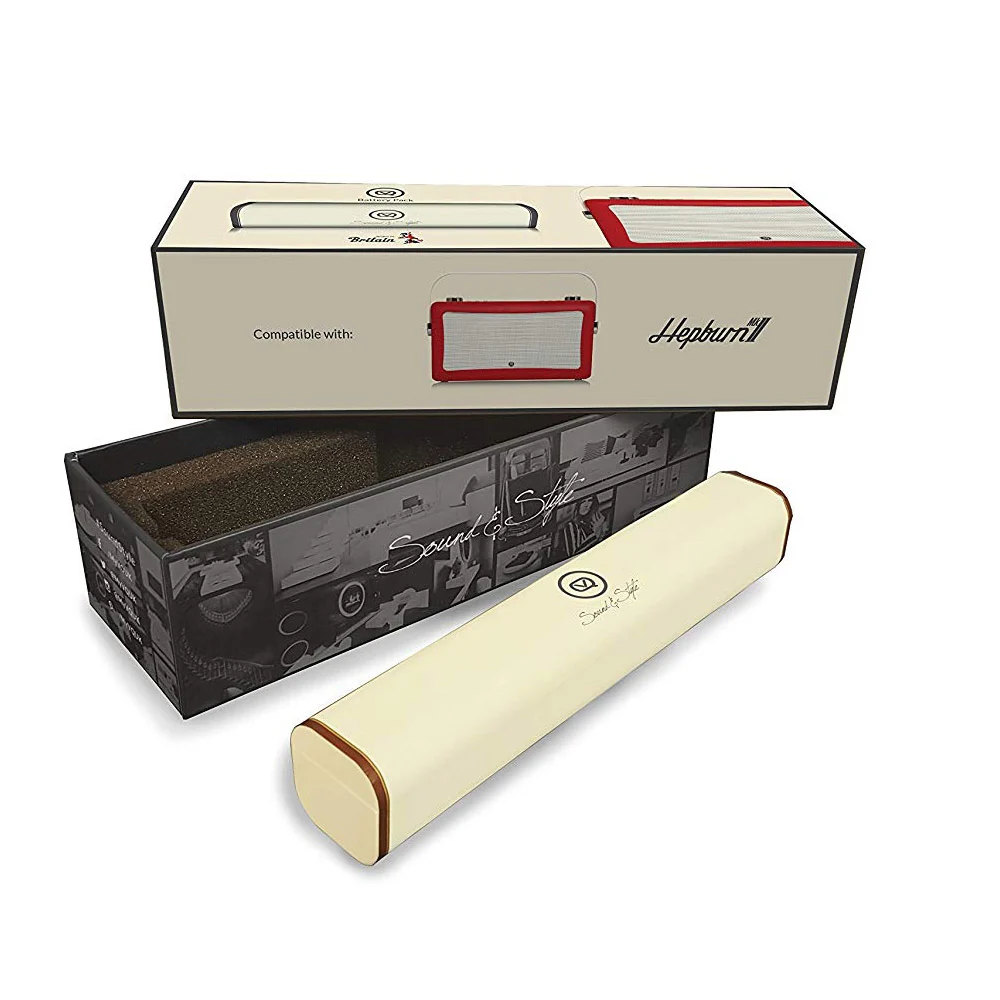 VQ Hepburn Mk II  Portable DAB+/FM Radio & Bluetooth Speaker with Rechargeable Battery Pack in Cream - Image 3