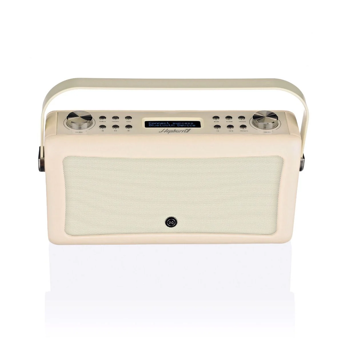 VQ Hepburn Mk II  Portable DAB+/FM Radio & Bluetooth Speaker with Rechargeable Battery Pack in Cream - Image 6