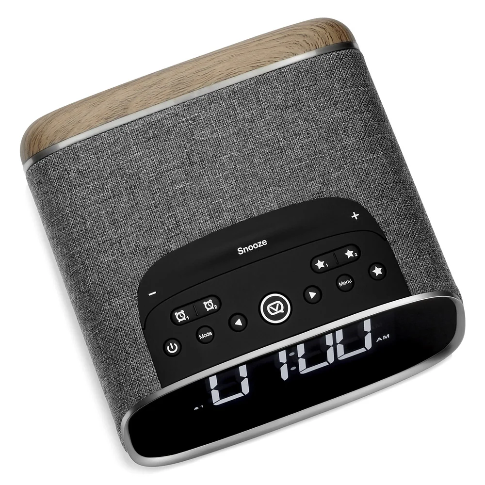 VQ Lark Bedside DAB Radio & Alarm Clock in Black & Walnut - Image 2