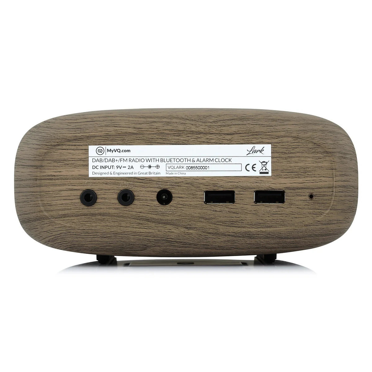 VQ Lark Bedside DAB Radio & Alarm Clock in Black & Walnut - Image 4