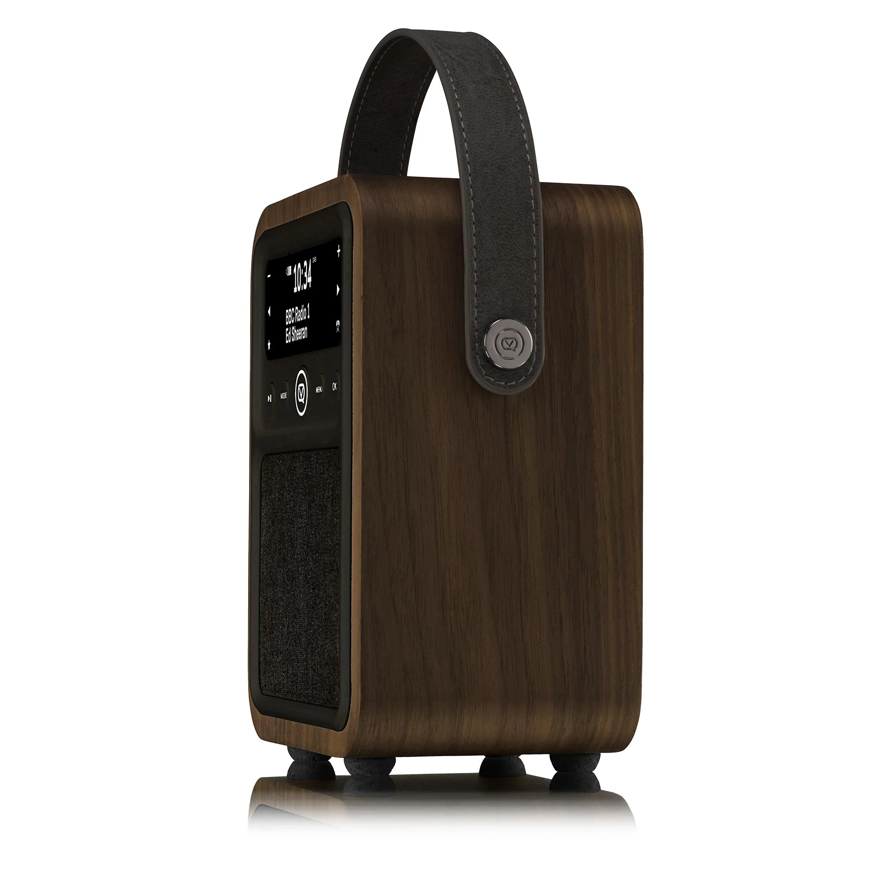 VQ Monty Portable DAB/FM Radio & Bluetooth Speaker with Rechargeable Battery Pack in Black & Walnut - Image 3