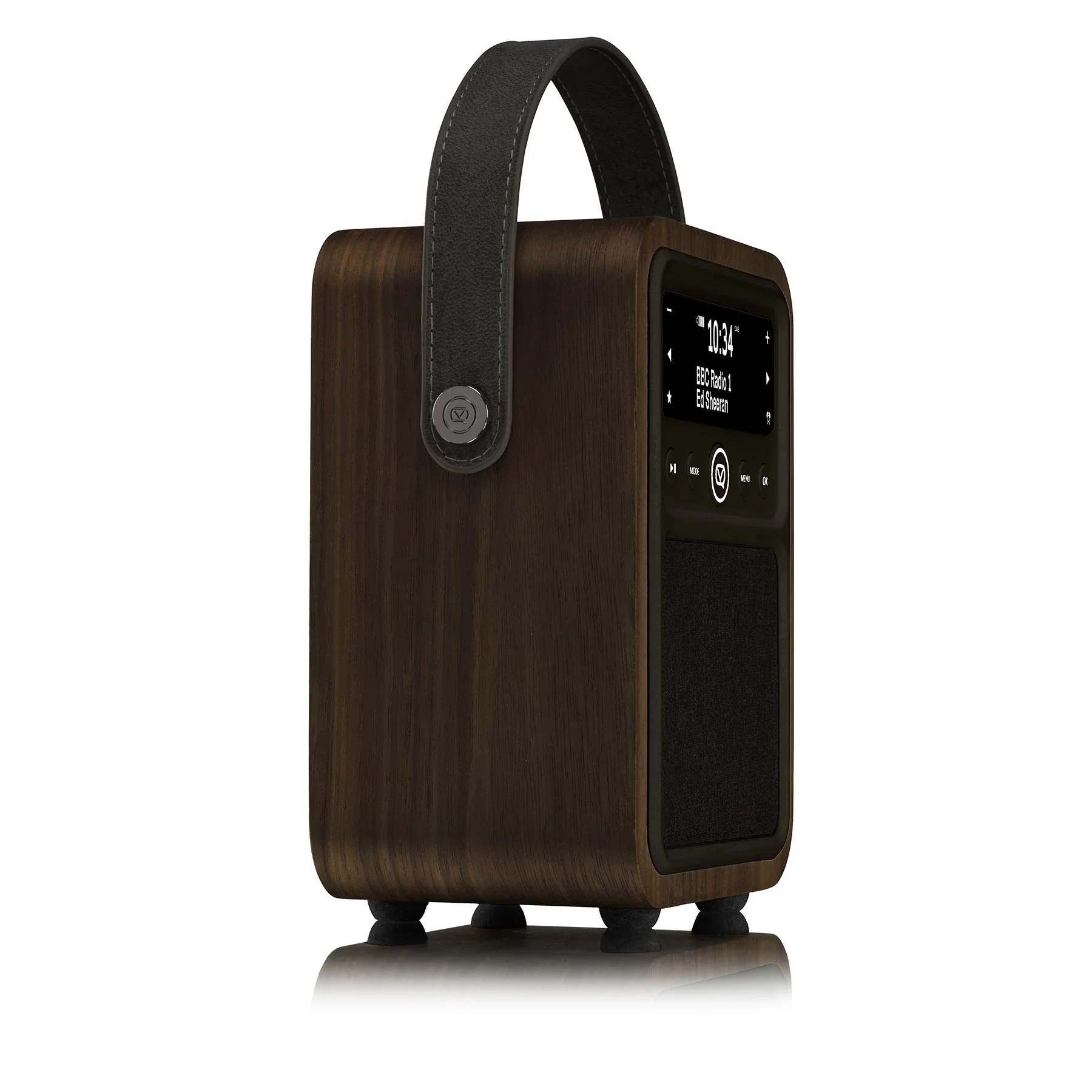 VQ Monty Portable DAB/FM Radio & Bluetooth Speaker with Rechargeable Battery Pack in Black & Walnut - Image 4
