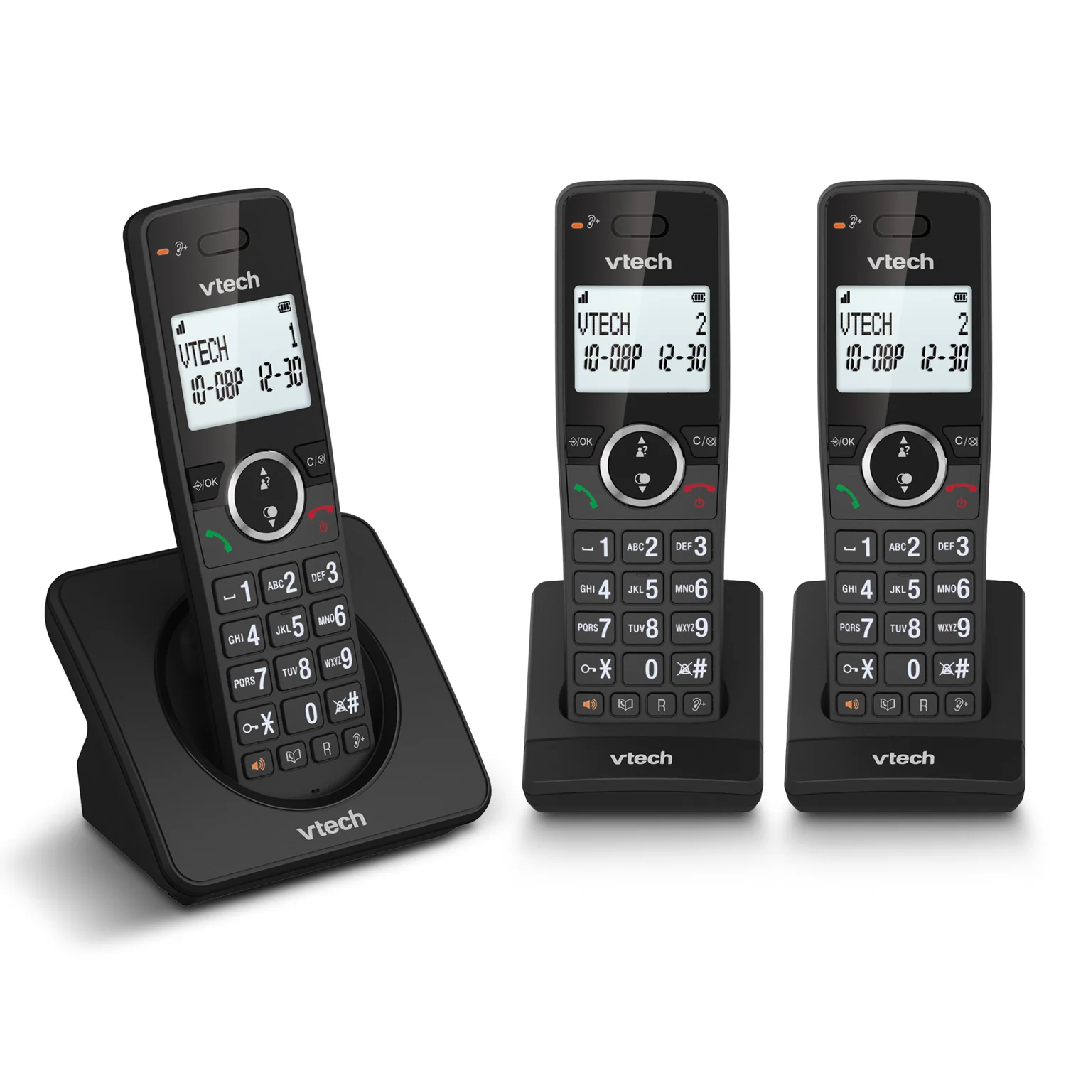 VTech ES2002 DECT Cordless Telephone, Three Handsets