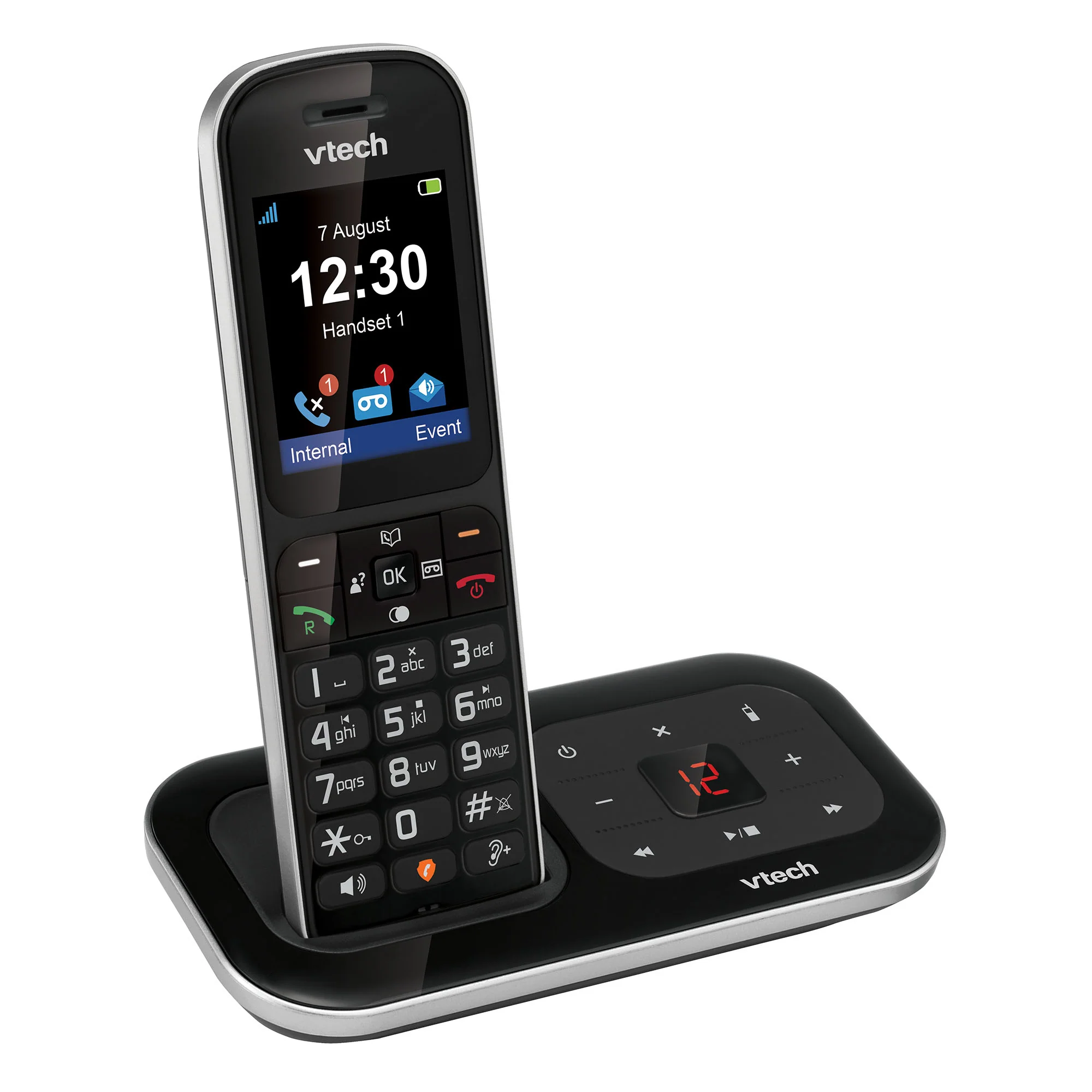 VTech PS1354 Cordless Phone with Answering Machine, Five Handset - Image 2