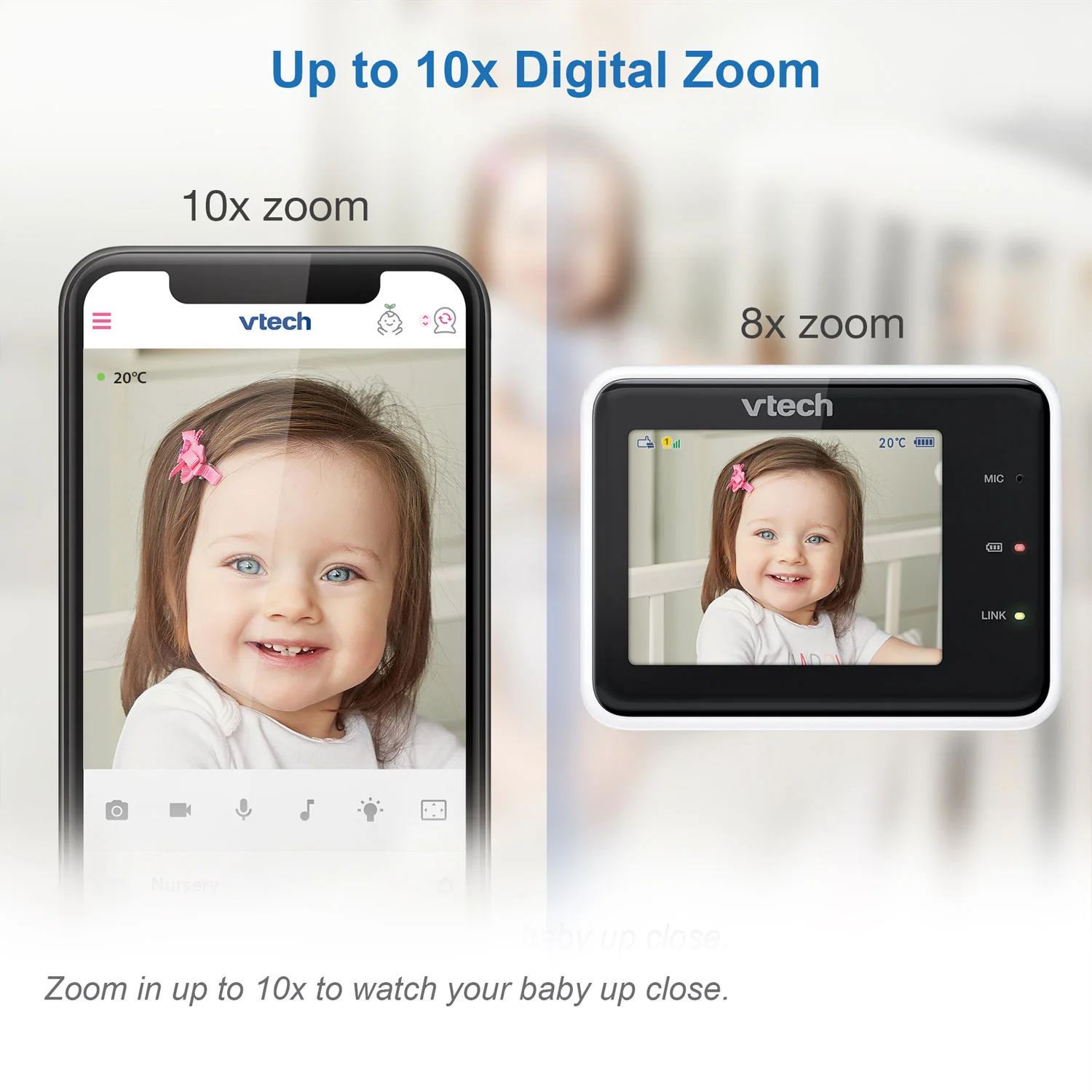 VTech RM2751 2.8" Smart Video Baby Monitor - Image 11