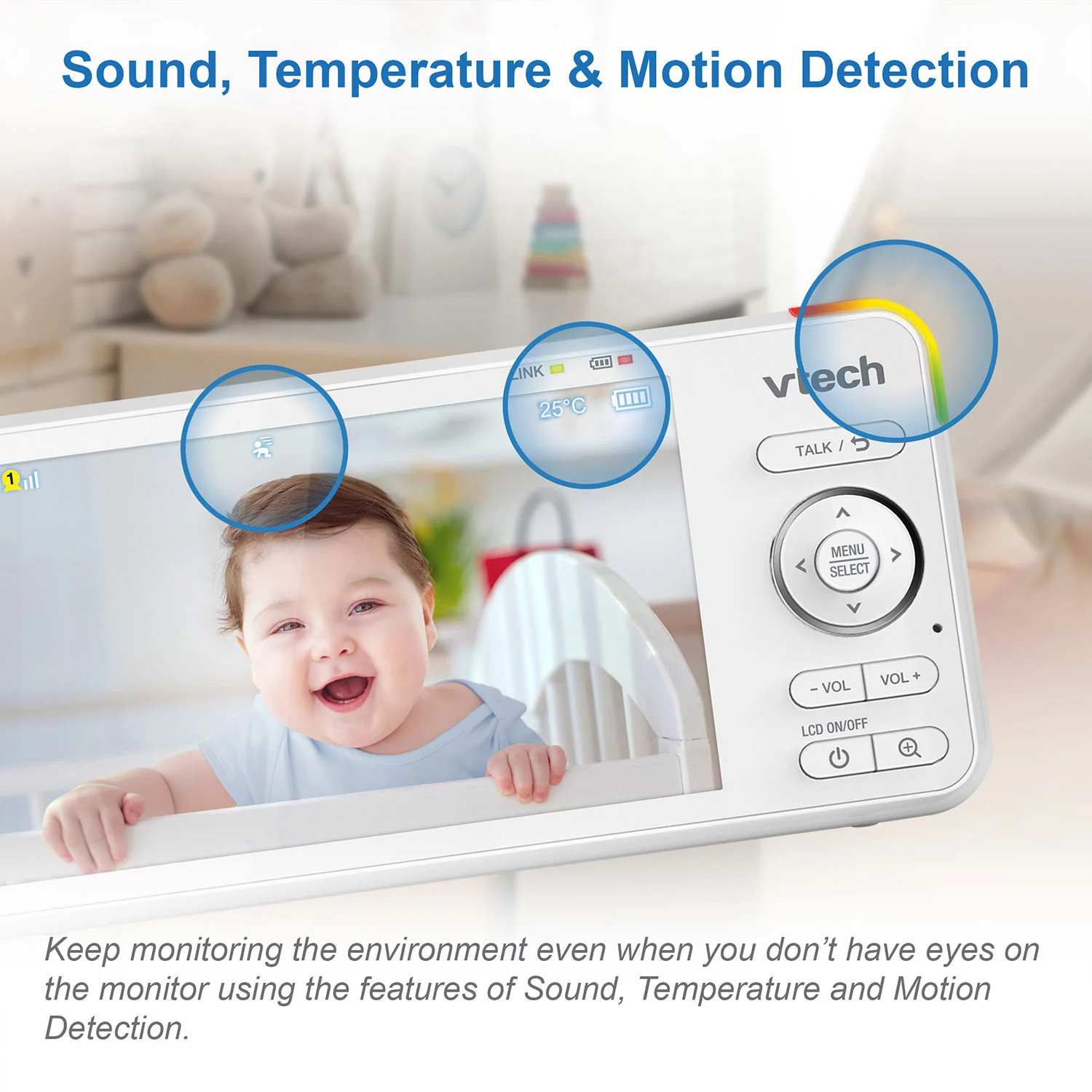 VTech RM5766HD 5" Smart Video Baby Monitor - Image 14