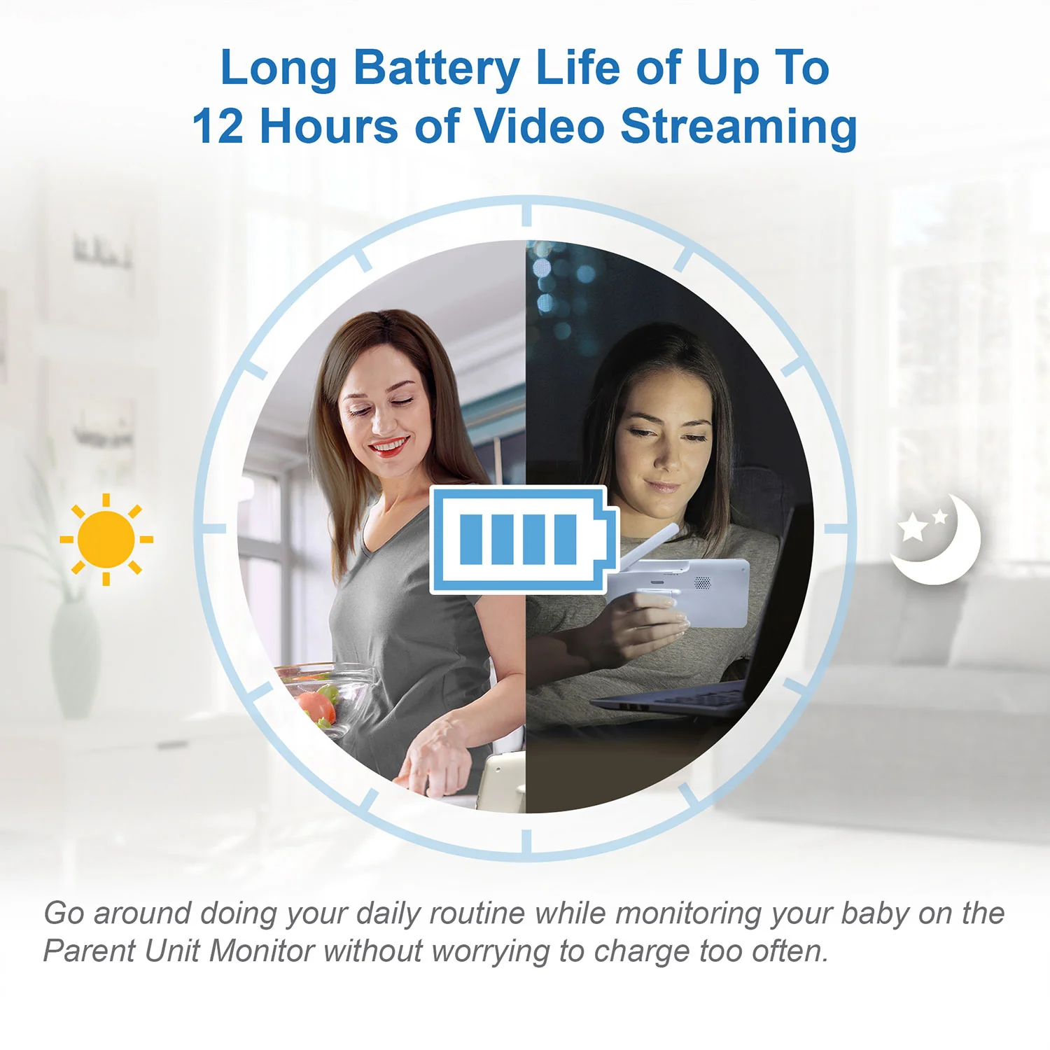 VTech RM5766HD 5" Smart Video Baby Monitor - Image 7