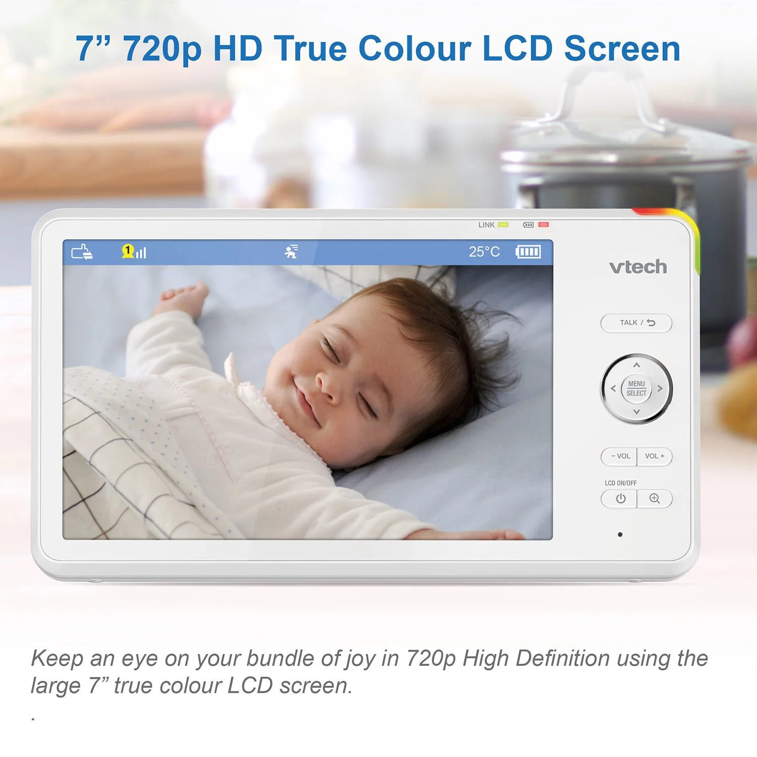 VTech RM7766HD 7" PTZ Smart Video Baby Monitor - Image 14