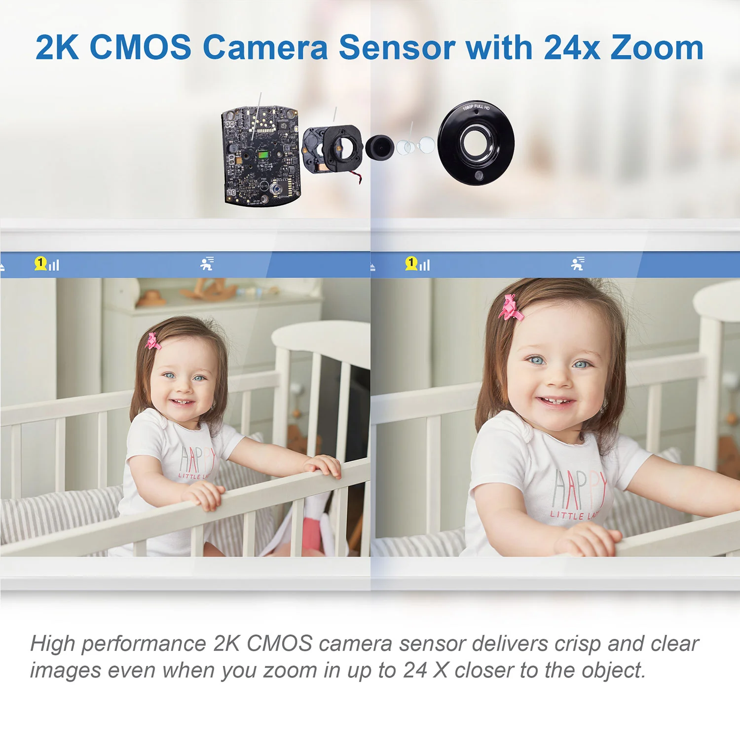 VTech RM7766HD 7" PTZ Smart Video Baby Monitor - Image 4