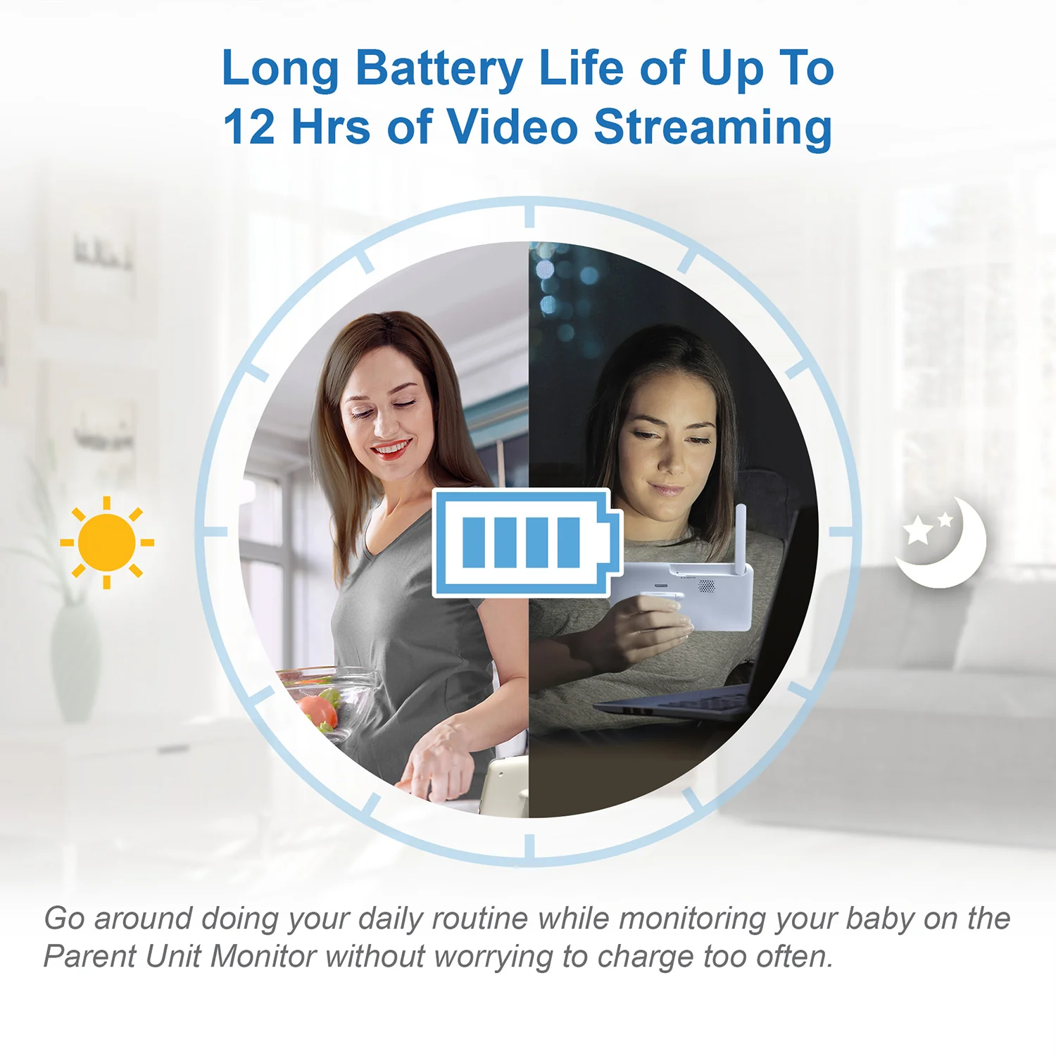 VTech RM7766HD 7" PTZ Smart Video Baby Monitor - Image 5