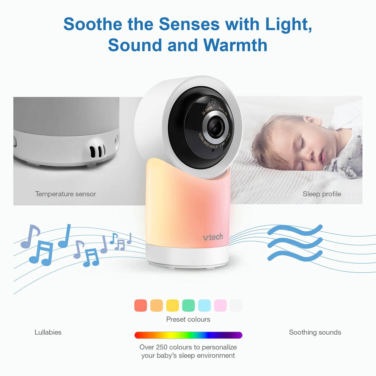 VTech RM7766HD 7" PTZ Smart Video Baby Monitor - Image 6