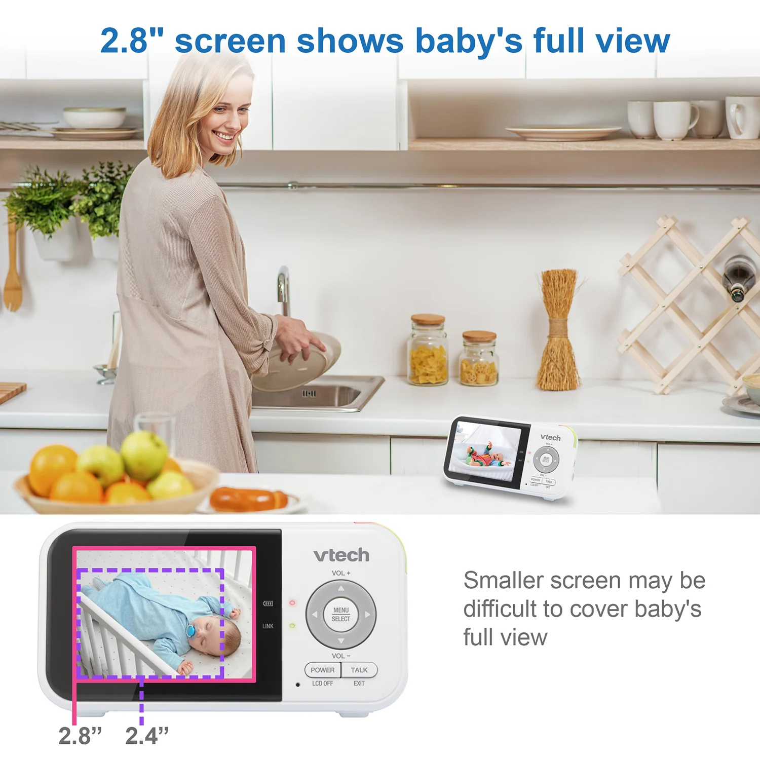 VTech VM819 2.8" Digital Video Baby Monitor - Image 15