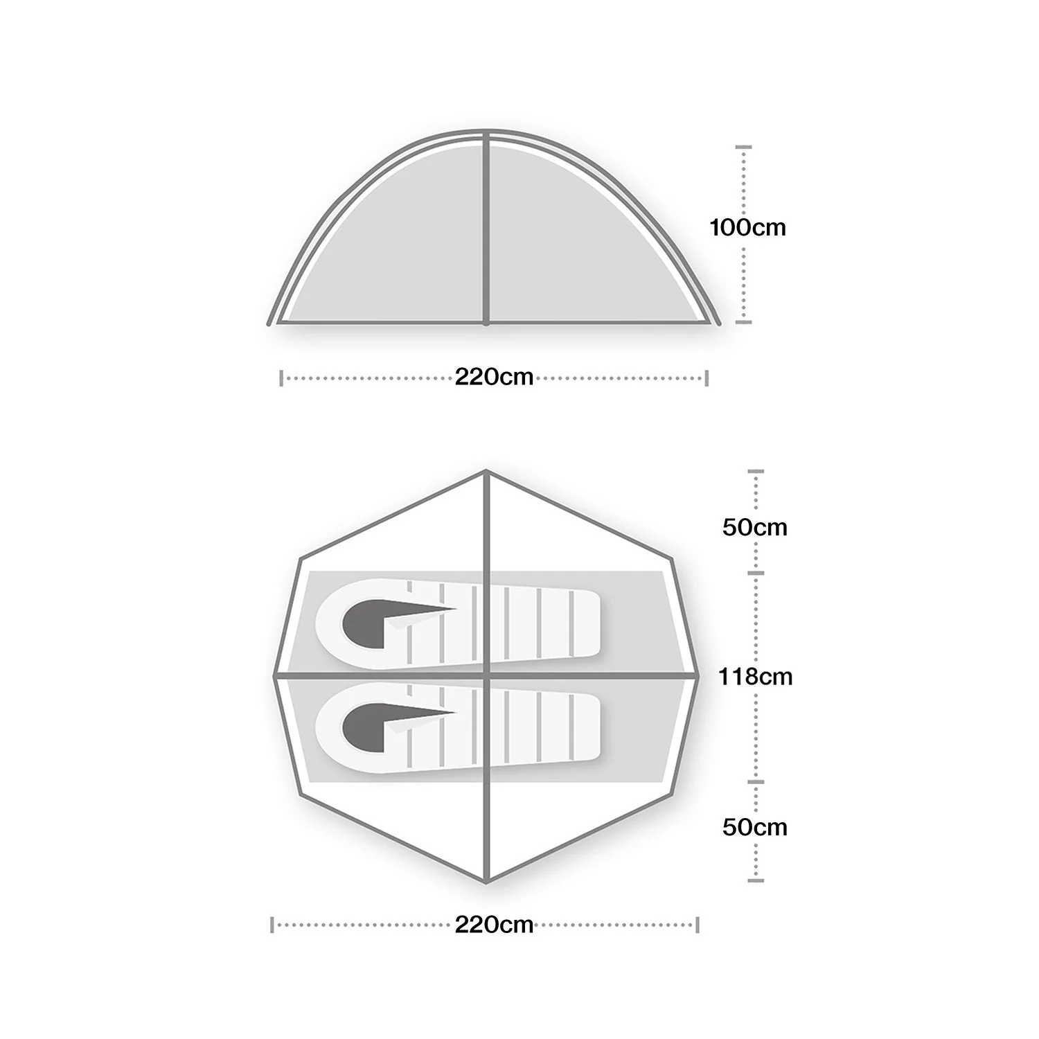 Wild Country Helm Compact 2 Dome Tent, 2-Person - Image 2