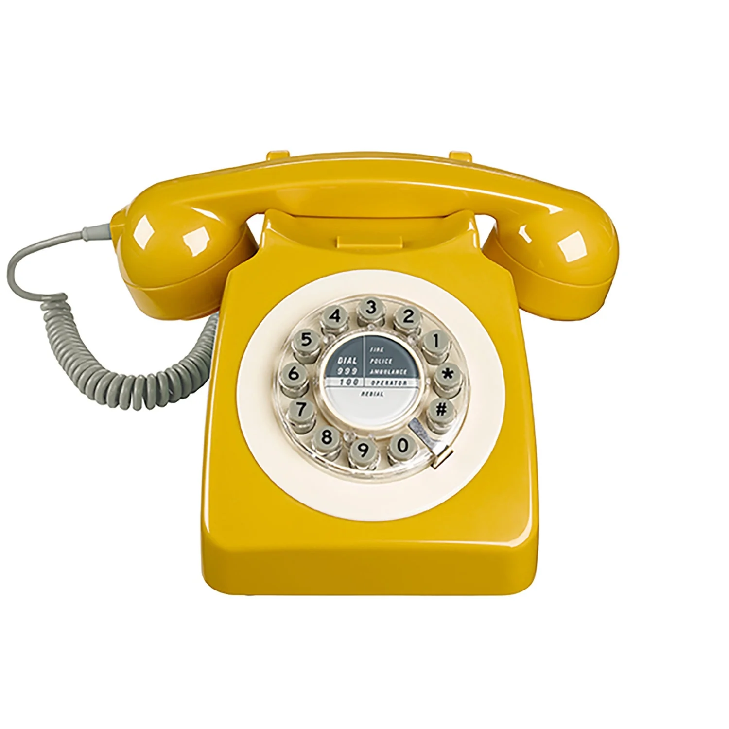 Wild Wood Retro 746 Telephone in English Mustard - Image 2