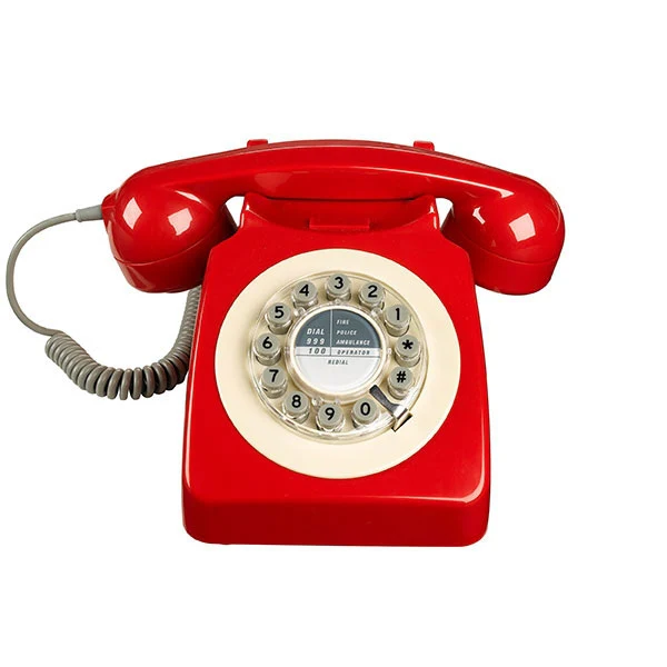 Wild Wood 746 Retro Telephone in Red - Image 2
